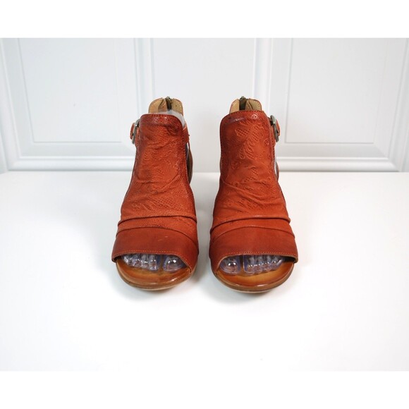 MIZ MOOZ Corra Brick Embossed Leather Heeled Sandals Size EU 36/US 5.5-6 - Picture 2 of 12